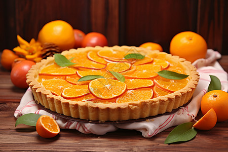 橘子水果蛋糕图片