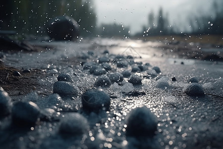 一场冰雹图片