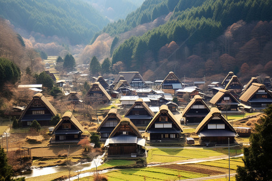 村庄的建筑图片