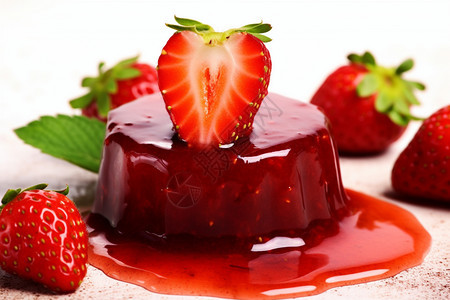 美味的草莓糕点图片