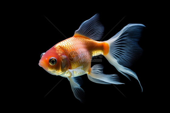 水族馆中游泳的金鱼图片