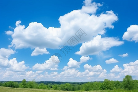大草原上的蓝天白云图片