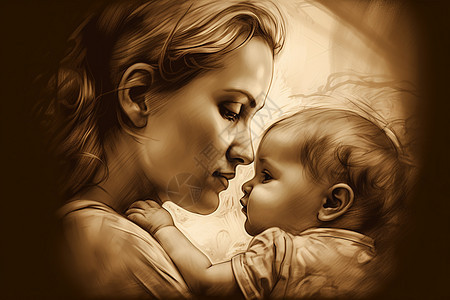 妈妈和婴儿背景图片