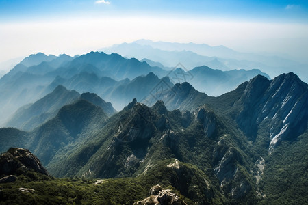 山峦的美丽景观背景图片