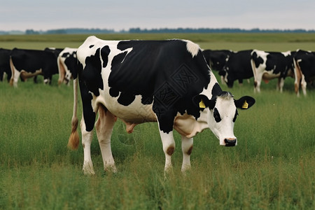 吃草的奶牛背景图片