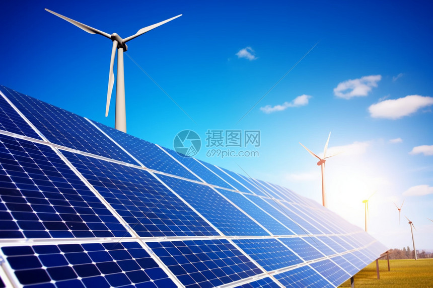野外的新能源发电设备高清图片下载-正版图片600247140-摄图网