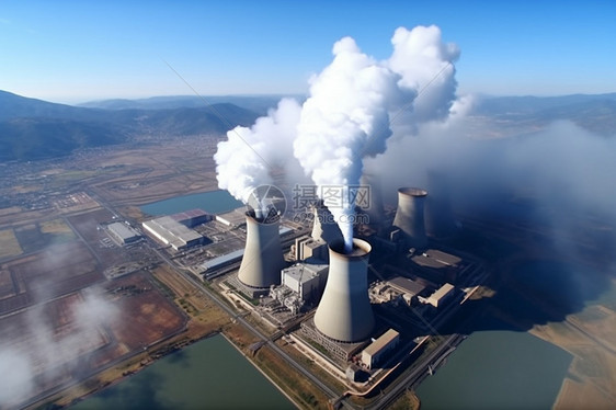 大型城市工业煤电厂图片