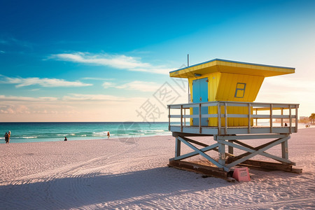 美丽的迈阿密海滩背景图片