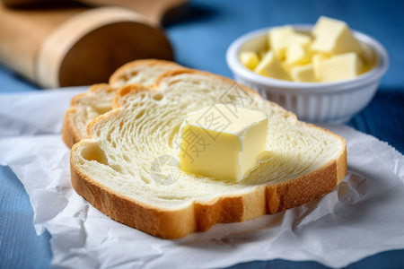 涂黄油的面包图片