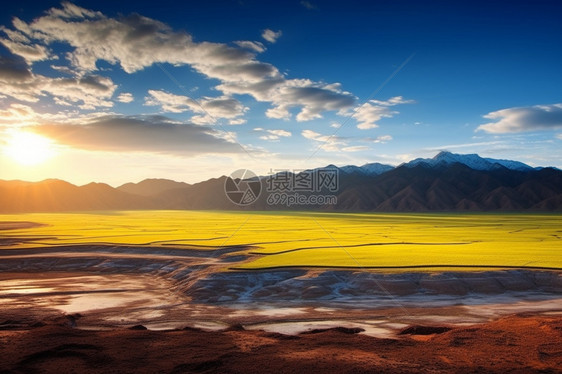 高原雪山草原图片