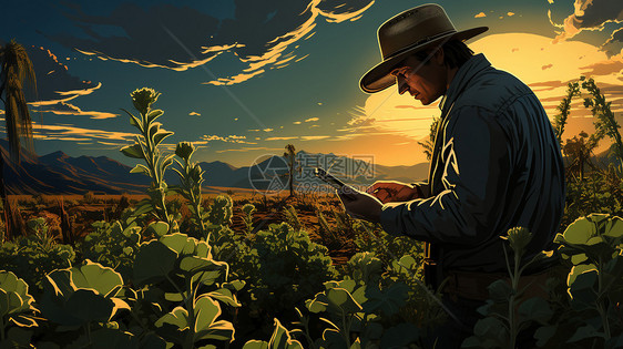 智能农业的艺术插图图片
