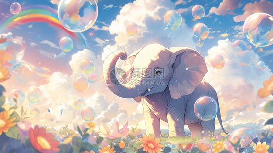 童话世界的大象图片