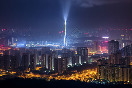现代城市的夜景图片