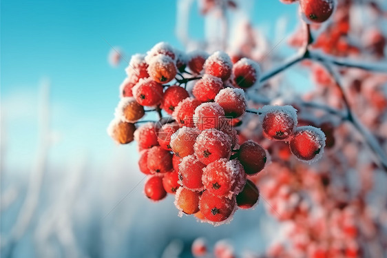 红色冷冻罗文浆果图片