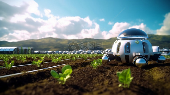 种植园中的农业机器人图片