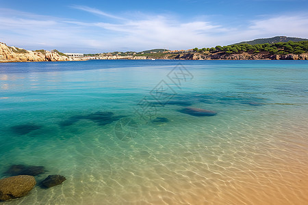 夏天宁静的海岸图片