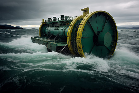 一个巨大的潮汐涡轮机图片