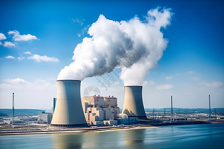 核电站冷却塔的照片高清图片