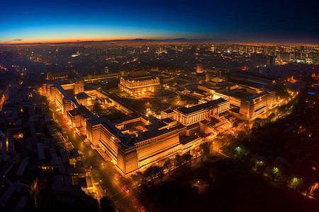 古城建筑夜景图片