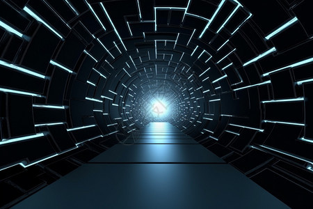 抽象科技隧道图片