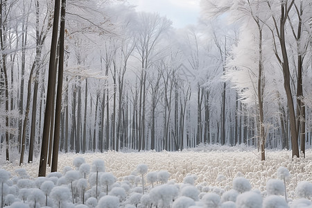 白雪皑皑的景色背景图片