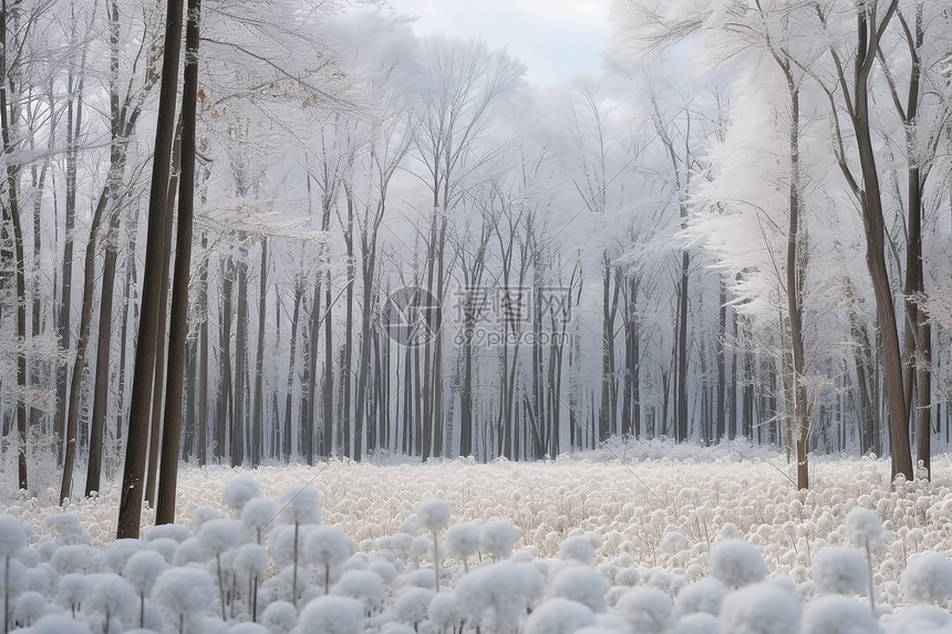 白雪皑皑的景色图片