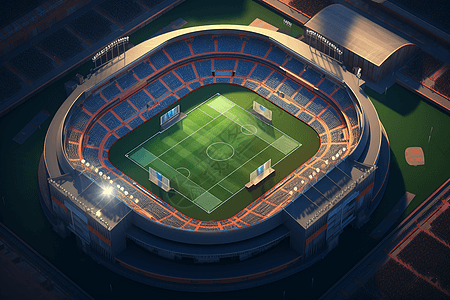 圆形形状的体育场背景图片