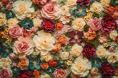 美丽的花卉墙图片