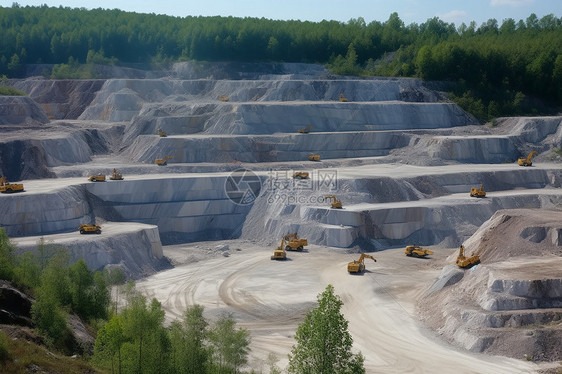 采石场的矿产资源图片