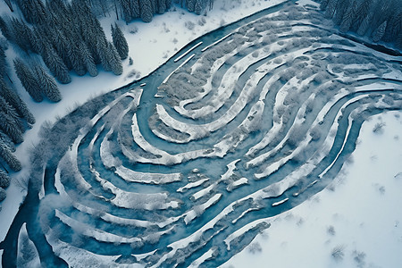 冬天的螺旋雪地图片