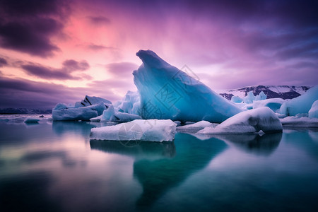 北极冰岛的自然景观图片