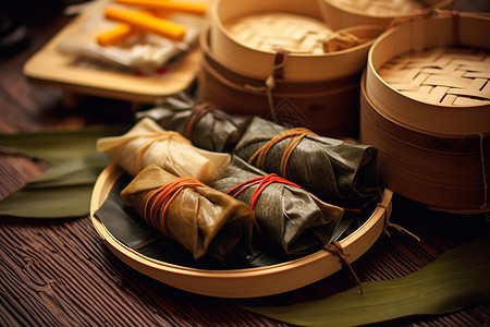美味的传统粽子图片