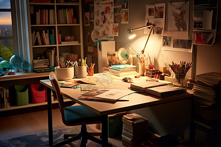 书桌上摊开的书本高清图片下载-正版图片600252560-摄图网