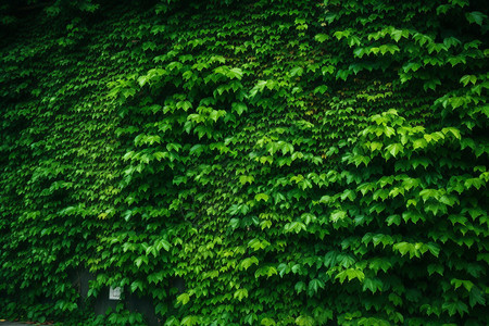 绿色植物的墙壁图片