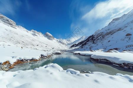 雪山美丽的风景图片