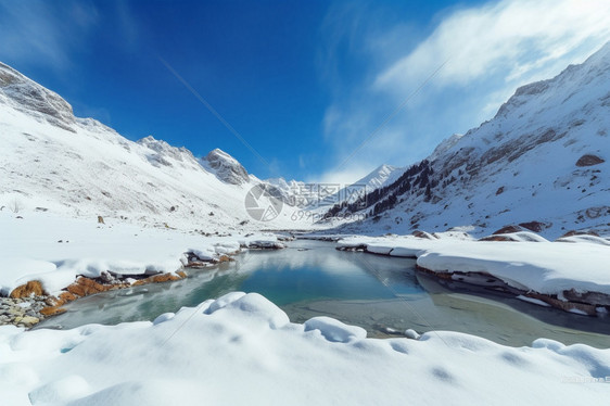 雪山美丽的风景图片