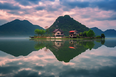 乡村的唯美风景图片