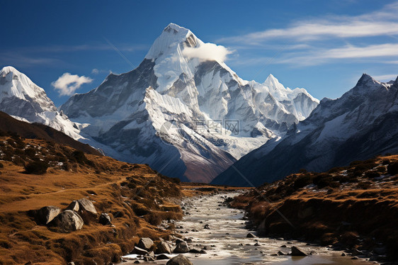 雪山唯美的风景图片