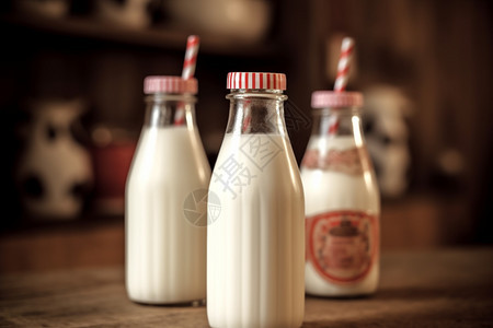 复古的牛奶饮品图片