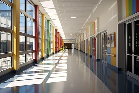 学校走廊的建设图片