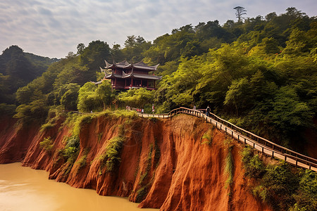 河流边的自然风景图片