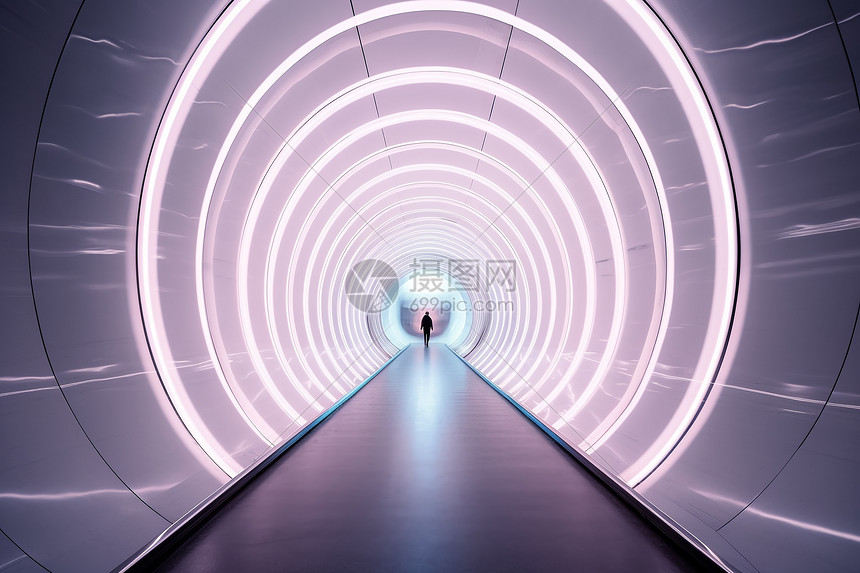 科幻延伸空间感隧道图片