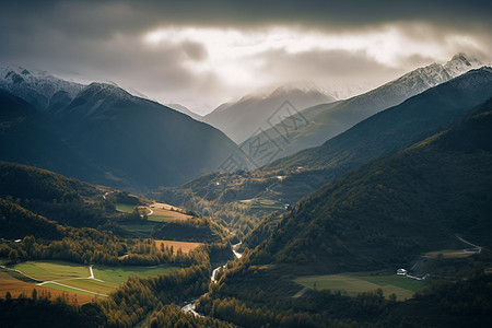 山脉丘陵风景图片