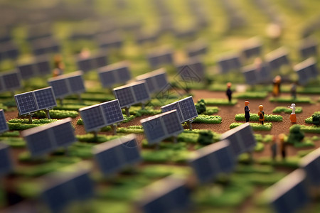太阳能发电场的模型图片