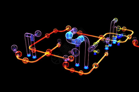 气体分子通过管道的动画图片
