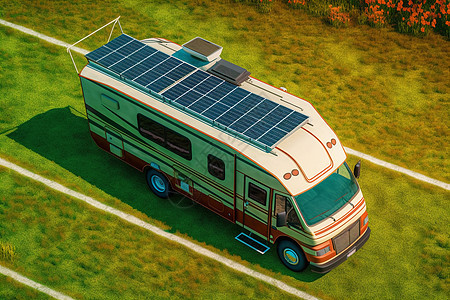 太阳能发电的房车图片