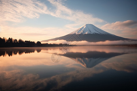 富士山湖畔图片