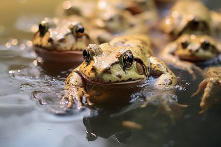 一群青蛙背景图片