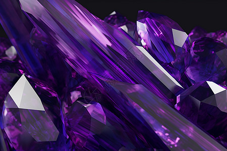 澄澈的紫水晶背景图片