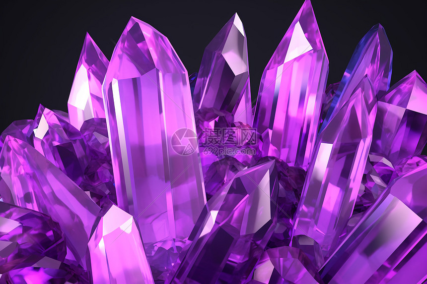 锋利的紫水晶图片